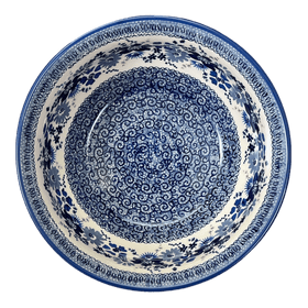 Polish Pottery 9" Bowl (Blue Life) | M086S-EO39 Additional Image at PolishPotteryOutlet.com
