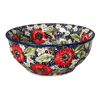 Polish Pottery 9" Bowl (Poppies & Posies) | M086S-IM02 at PolishPotteryOutlet.com