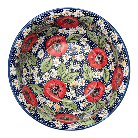 Bowl, Round, 9" Bowl in "Poppies & Posies" by Manufaktura | M086S-IM02
