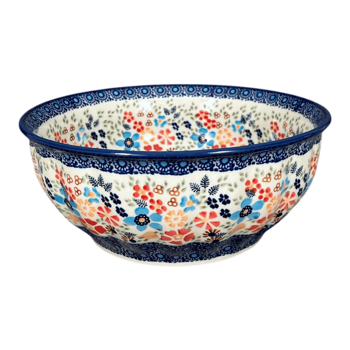 Bowl, Round, 9" Bowl in "Festive Flowers" by Manufaktura | M086S-IZ16