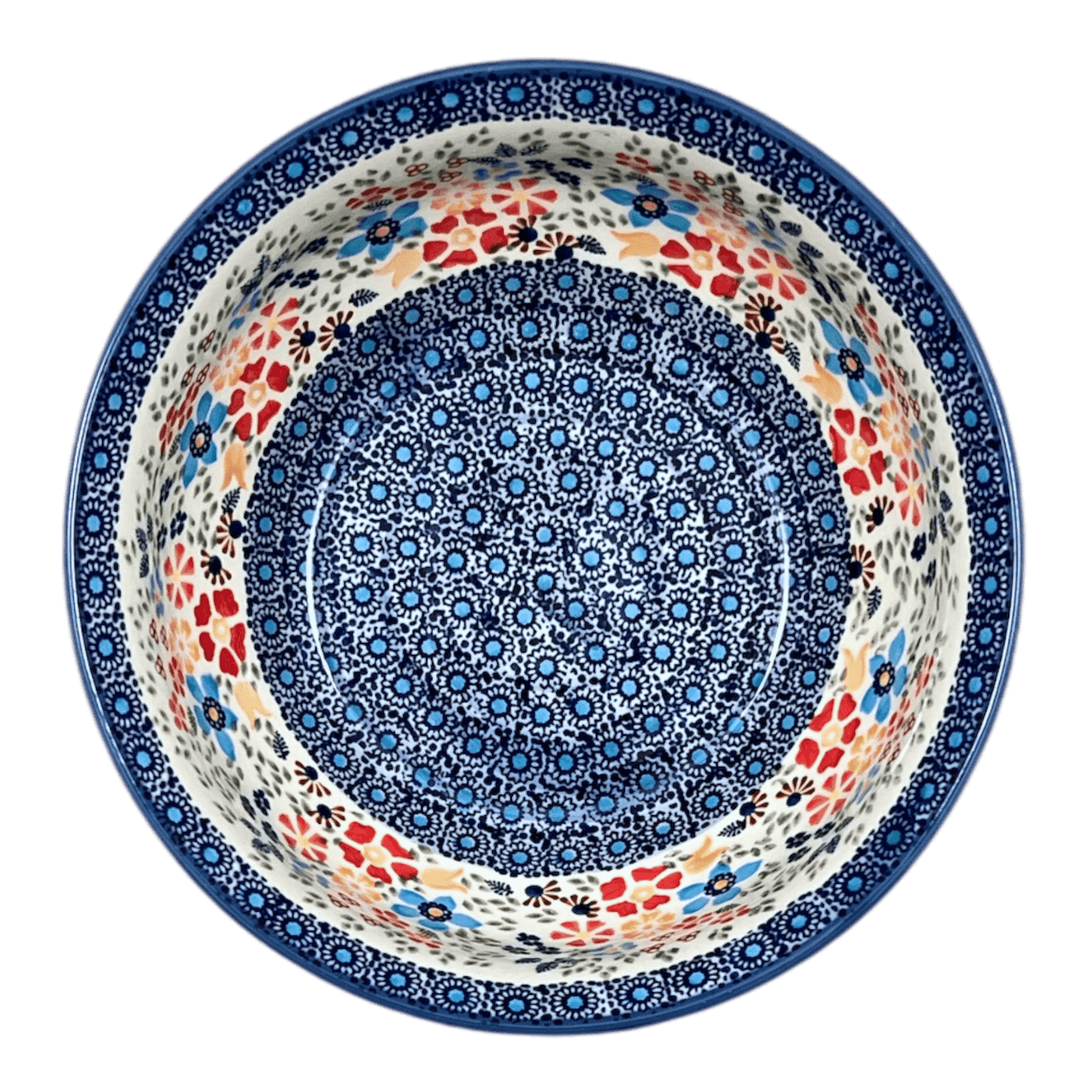 Bowl, Round, 9" Bowl in "Festive Flowers" by Manufaktura | M086S-IZ16