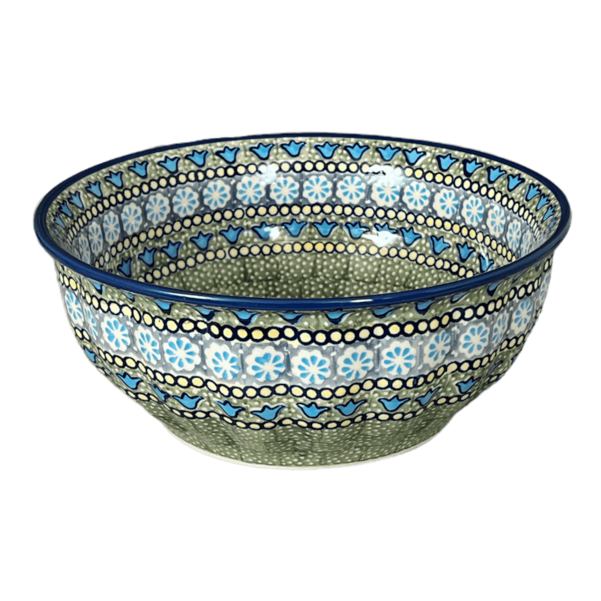 Bowl, Round, 9" Bowl in "Blue Bells" by Manufaktura | M086S-KLDN