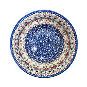 Polish Pottery 9" Bowl (Mediterranean Blossoms) | M086S-P274 Additional Image at PolishPotteryOutlet.com
