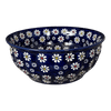 Polish Pottery 9" Bowl (Midnight Daisies) | M086S-S002 at PolishPotteryOutlet.com