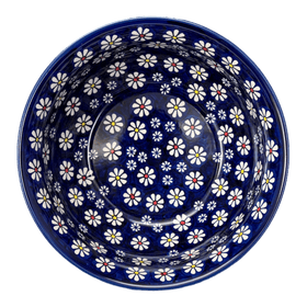 Polish Pottery 9" Bowl (Midnight Daisies) | M086S-S002 Additional Image at PolishPotteryOutlet.com