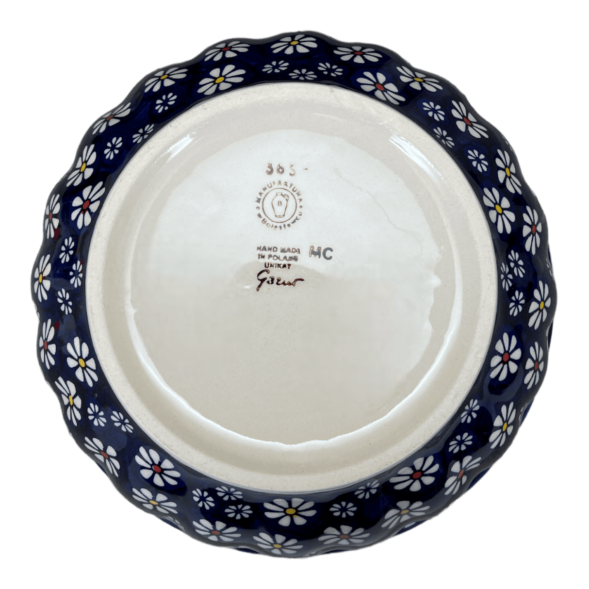 Bowl, Round, 9" Bowl in "Midnight Daisies" by Manufaktura | M086S-S002