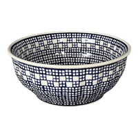 A picture of a Polish Pottery 9" Bowl (Windows Around) | M086T-72 as shown at PolishPotteryOutlet.com/products/9-bowl-windows-around-m086t-72