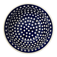 A picture of a Polish Pottery 9" Bowl (Hello Dotty) | M086T-9 as shown at PolishPotteryOutlet.com/products/9-bowl-hello-dotty-m086t-9