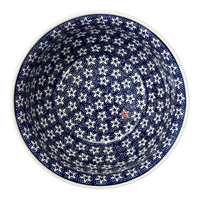 A picture of a Polish Pottery 9" Bowl (Lone Star) | M086T-LG01 as shown at PolishPotteryOutlet.com/products/9-bowl-lone-star-m086t-lg01