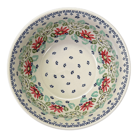 Polish Pottery 9" Bowl (Daisy Crown) | M086T-MC20 Additional Image at PolishPotteryOutlet.com