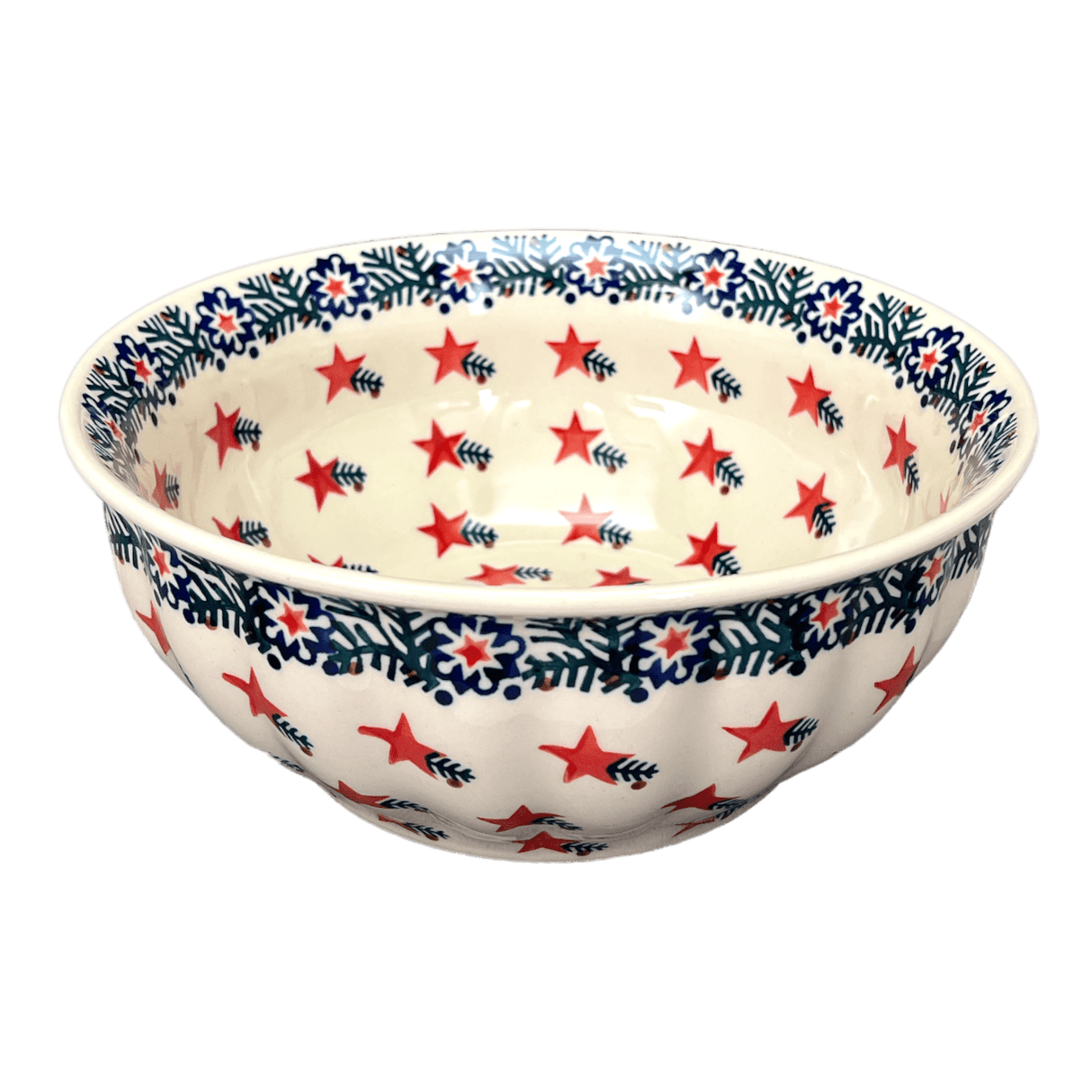 Bowl, Round, 9" Bowl in "Evergreen Stars" by Manufaktura | M086T-PZGG