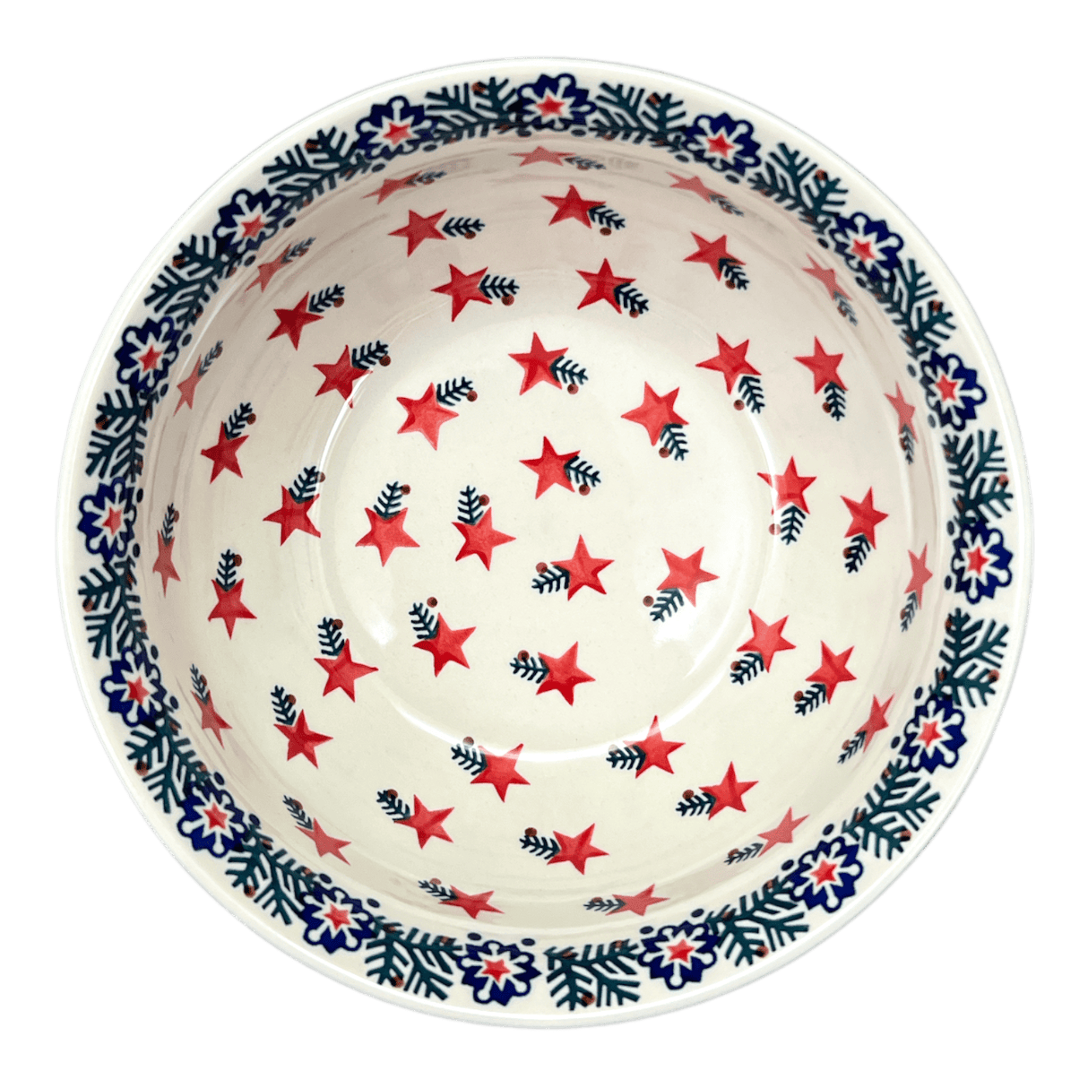 Bowl, Round, 9" Bowl in "Evergreen Stars" by Manufaktura | M086T-PZGG