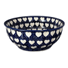 Polish Pottery 9" Bowl (Sea of Hearts) | M086T-SEA at PolishPotteryOutlet.com
