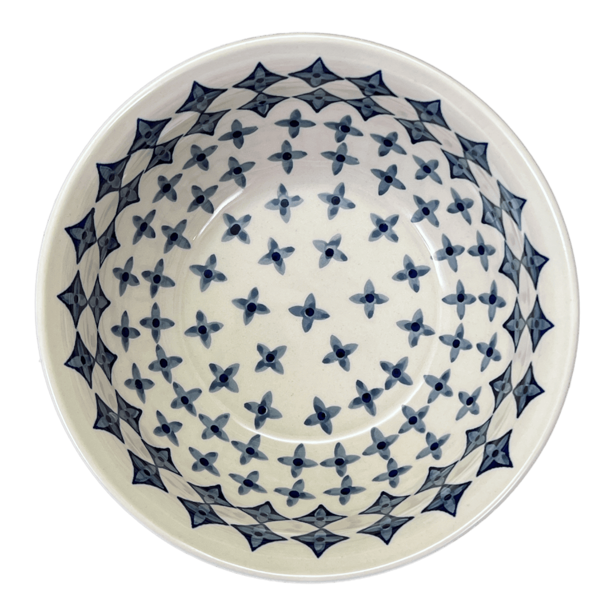 Bowl, Round, 9" Bowl in "Field of Diamonds" by Manufaktura | M086T-ZP04