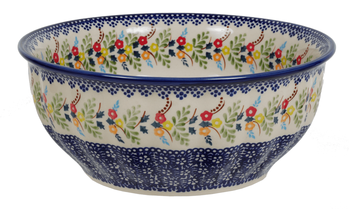 Bowl, Round, 9" Bowl in "Floral Garland" by Manufaktura | M086U-AD01