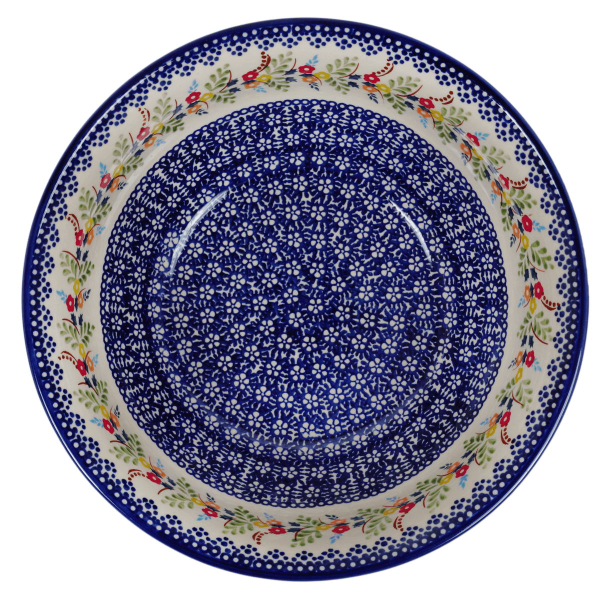 Bowl, Round, 9" Bowl in "Floral Garland" by Manufaktura | M086U-AD01