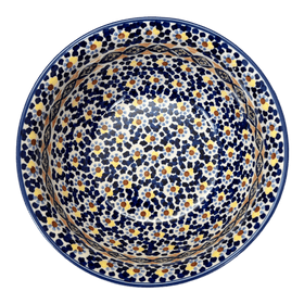 Polish Pottery 9" Bowl (Kaleidoscope) | M086U-ASR Additional Image at PolishPotteryOutlet.com
