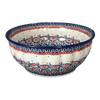 Polish Pottery 9" Bowl (Daisy Chain) | M086U-ST at PolishPotteryOutlet.com