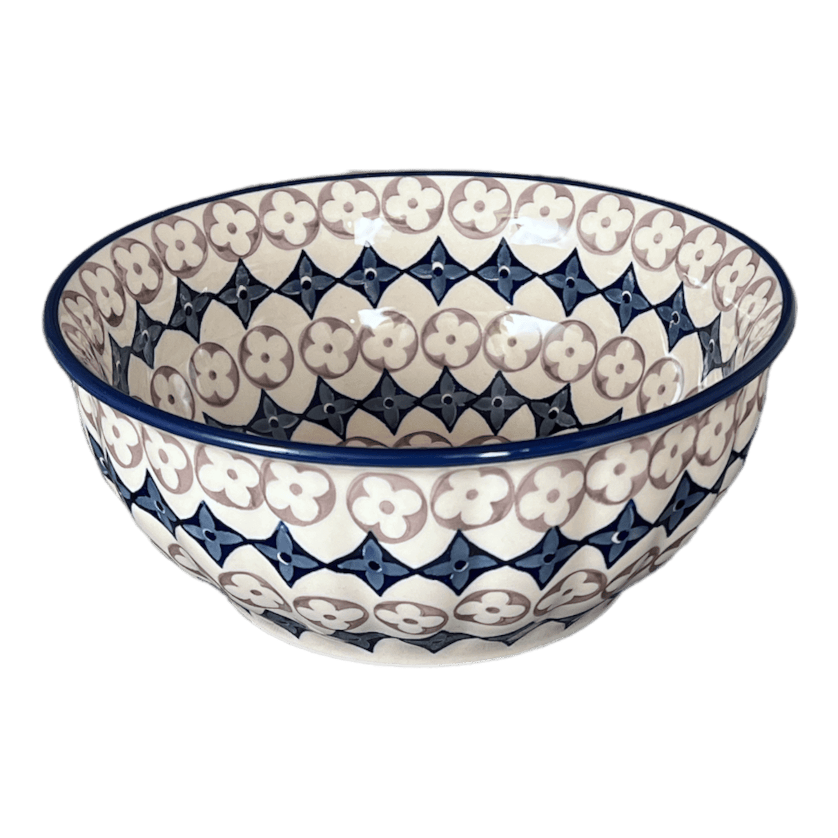 Bowl, Round, 9" Bowl in "Diamond Blossoms" by Manufaktura | M086U-ZP03