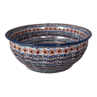 A picture of a Polish Pottery 11" Bowl (Sweet Symphony) | M087S-IZ15 as shown at PolishPotteryOutlet.com/products/11-bowl-sweet-symphony-m087s-iz15