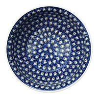 A picture of a Polish Pottery 11" Bowl (Fish Eyes) | M087T-31 as shown at PolishPotteryOutlet.com/products/11-bowl-fish-eyes-m087t-31