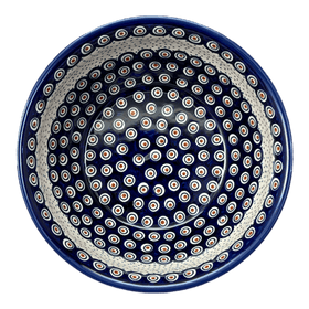Polish Pottery 11" Bowl (Peacock Dot) | M087U-54K Additional Image at PolishPotteryOutlet.com