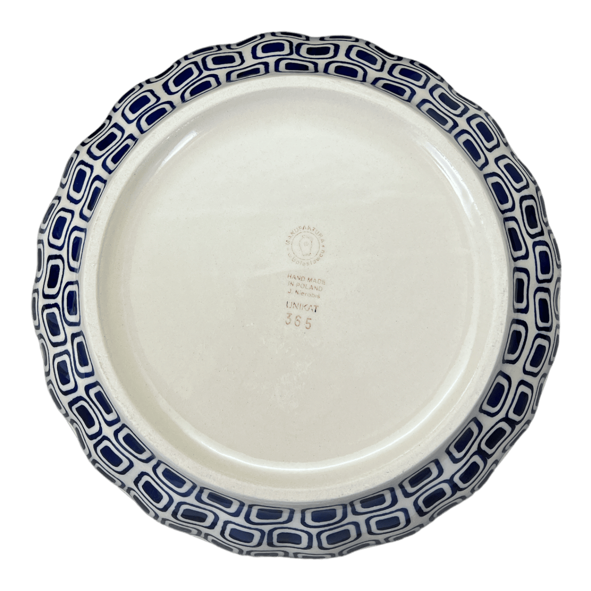 Bowl, Round, 11" in "Navy Retro" by Manufaktura | M087U-601A