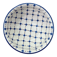 A picture of a Polish Pottery 11" Bowl (Diamond Quilt) | M087U-AS67 as shown at PolishPotteryOutlet.com/products/11-bowl-diamond-quilt-m087u-as67