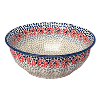 A picture of a Polish Pottery 11" Bowl (Falling Petals) | M087U-AS72 as shown at PolishPotteryOutlet.com/products/11-bowl-falling-petals-m087u-as72