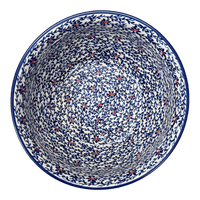 A picture of a Polish Pottery 11" Bowl (Blue Canopy) | M087U-IS04 as shown at PolishPotteryOutlet.com/products/11-bowl-blue-canopy-m087u-is04
