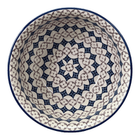 A picture of a Polish Pottery 11" Bowl (Diamond Blossoms) | M087U-ZP03 as shown at PolishPotteryOutlet.com/products/11-bowl-diamond-blossoms-m087u-zp03