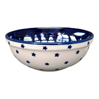 A picture of a Polish Pottery 6" Bowl (Winter's Eve) | M089S-IBZ as shown at PolishPotteryOutlet.com/products/6-bowl-winters-eve-m089s-ibz