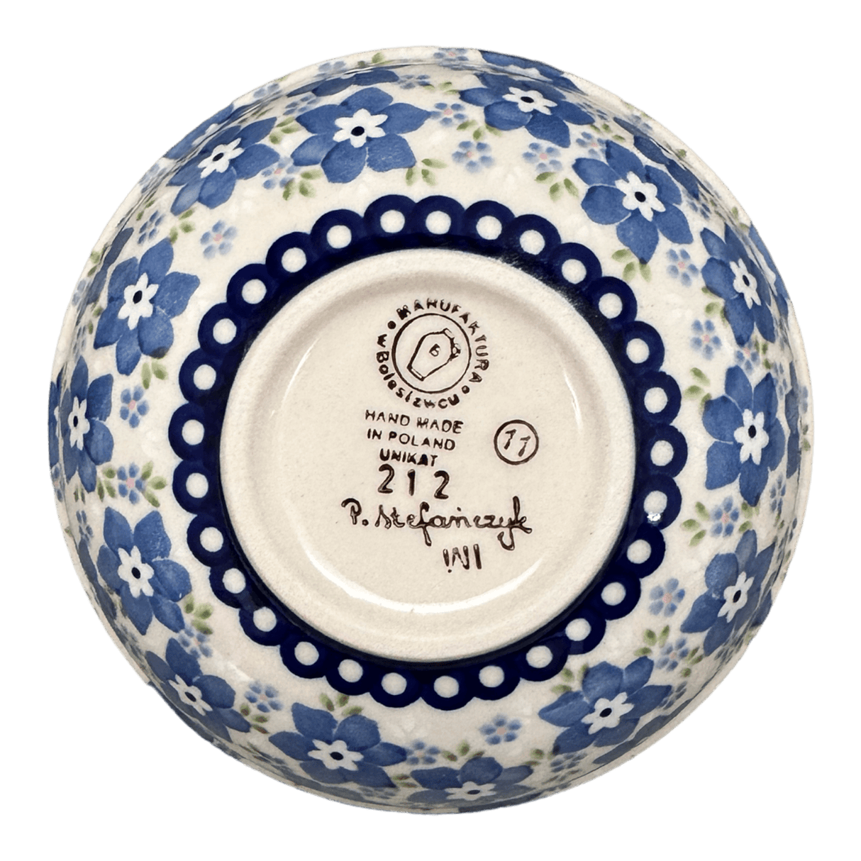 Bowl, Round, 6" in "Forget Me Not Bouquet" by Manufaktura | M089S-PS28