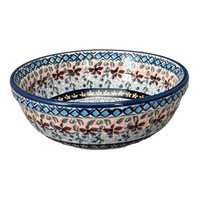 A picture of a Polish Pottery 6" Bowl (Lilac Fields) | M089S-WK75 as shown at PolishPotteryOutlet.com/products/6-bowl-lilac-fields-m089s-wk75