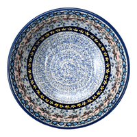A picture of a Polish Pottery 6" Bowl (Lilac Fields) | M089S-WK75 as shown at PolishPotteryOutlet.com/products/6-bowl-lilac-fields-m089s-wk75