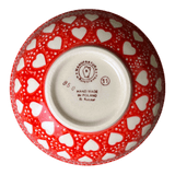 Bowl, Round, 6" in "Torrent of Hearts Red" by Manufaktura | M089T-SEMC