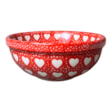 Bowl, Round, 6" in "Torrent of Hearts Red" by Manufaktura | M089T-SEMC