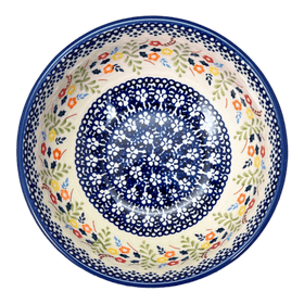 Polish Pottery 6" Bowl (Floral Garland) | M089U-AD01 Additional Image at PolishPotteryOutlet.com