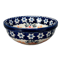 A picture of a Polish Pottery 6" Bowl (Star Garden) | M089U-JS72 as shown at PolishPotteryOutlet.com/products/6-bowl-star-garden-m089u-js72