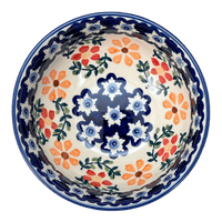 A picture of a Polish Pottery 6" Bowl (Star Garden) | M089U-JS72 as shown at PolishPotteryOutlet.com/products/6-bowl-star-garden-m089u-js72