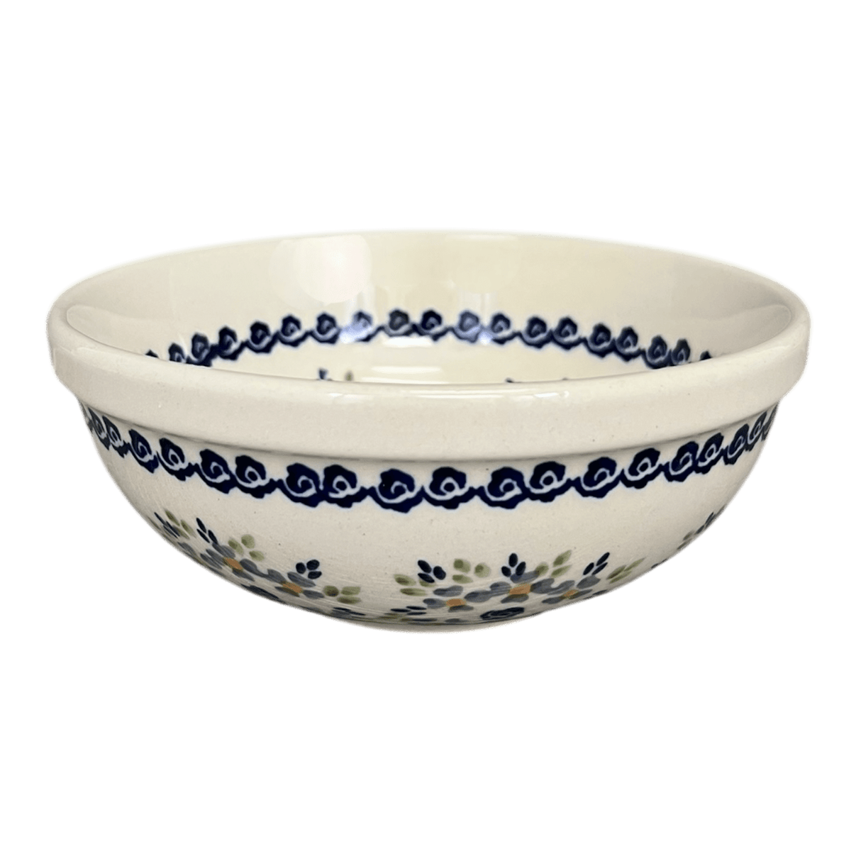 Bowl, Round, 6" in "Blue Rose Wreath" by Manufaktura | M089U-P318