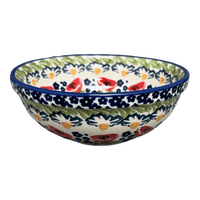 A picture of a Polish Pottery 6" Bowl (Poppy Parade) | M089U-P341 as shown at PolishPotteryOutlet.com/products/6-bowls-poppy-parade