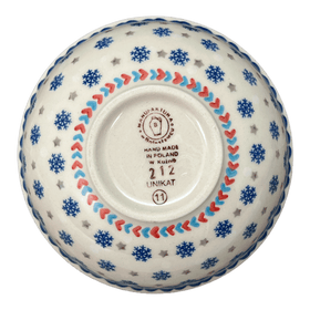 Polish Pottery 6" Bowl (Snowflake Love) | M089U-PS01 Additional Image at PolishPotteryOutlet.com