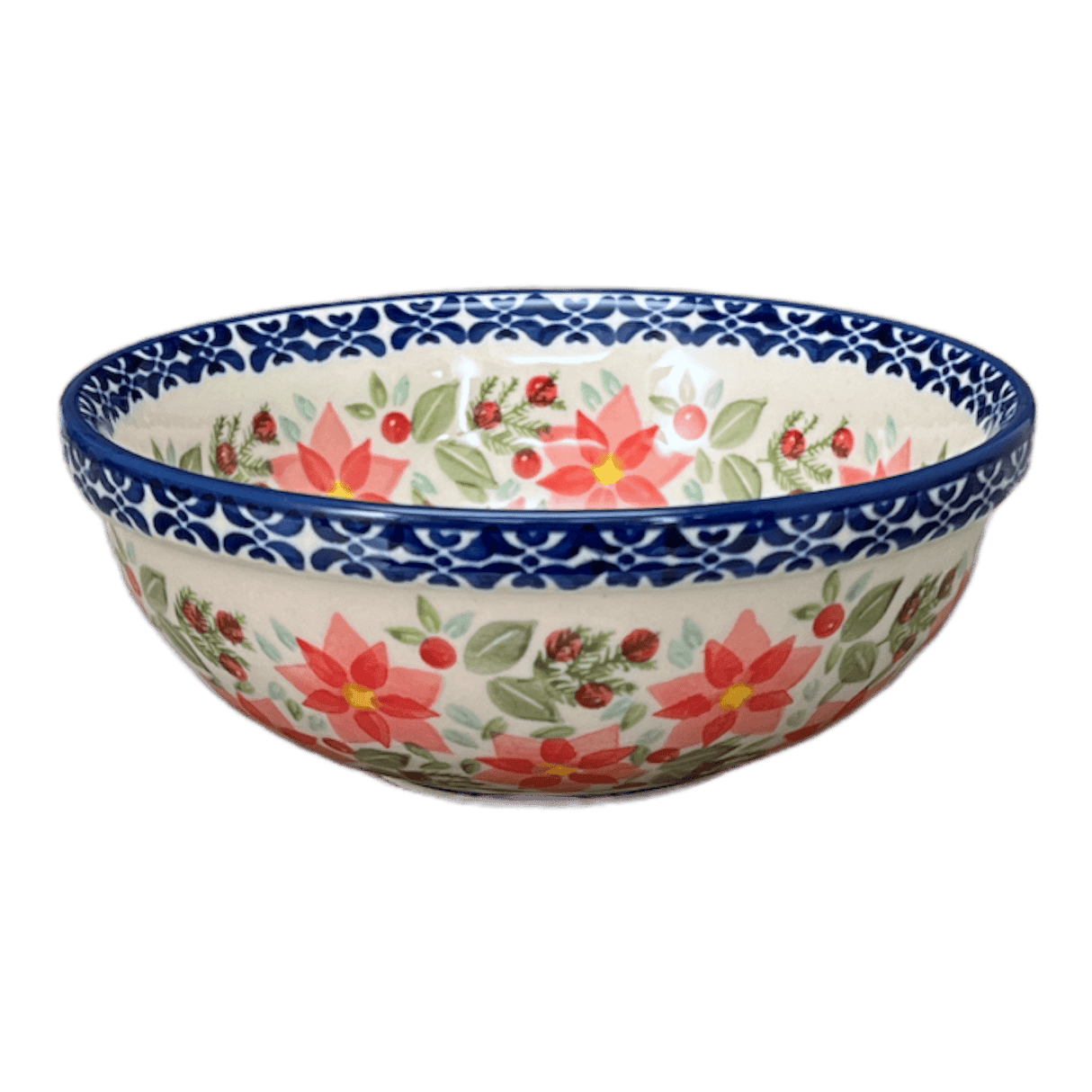 Bowl, Round, 6" in "Pink Poinsettia" by Manufaktura | M089S-PS14