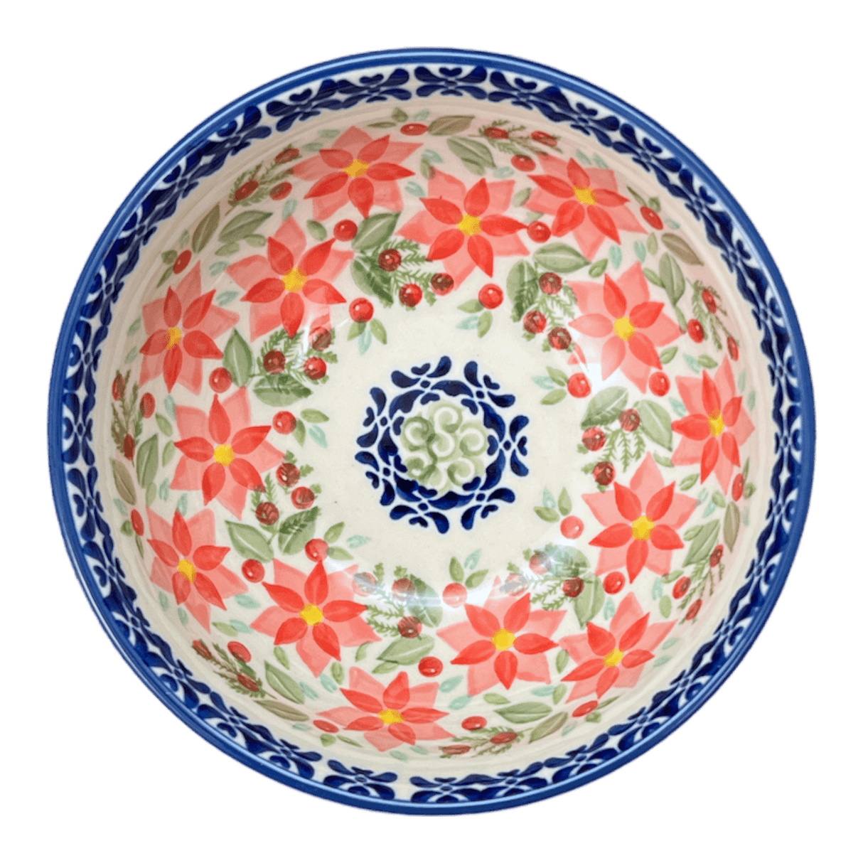Bowl, Round, 6" in "Pink Poinsettia" by Manufaktura | M089S-PS14