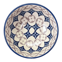 A picture of a Polish Pottery 6" Bowl (Diamond Blossoms) | M089U-ZP03 as shown at PolishPotteryOutlet.com/products/6-bowl-diamond-blossoms-m089u-zp03