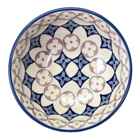Polish Pottery 6" Bowl (Diamond Blossoms) | M089U-ZP03 Additional Image at PolishPotteryOutlet.com