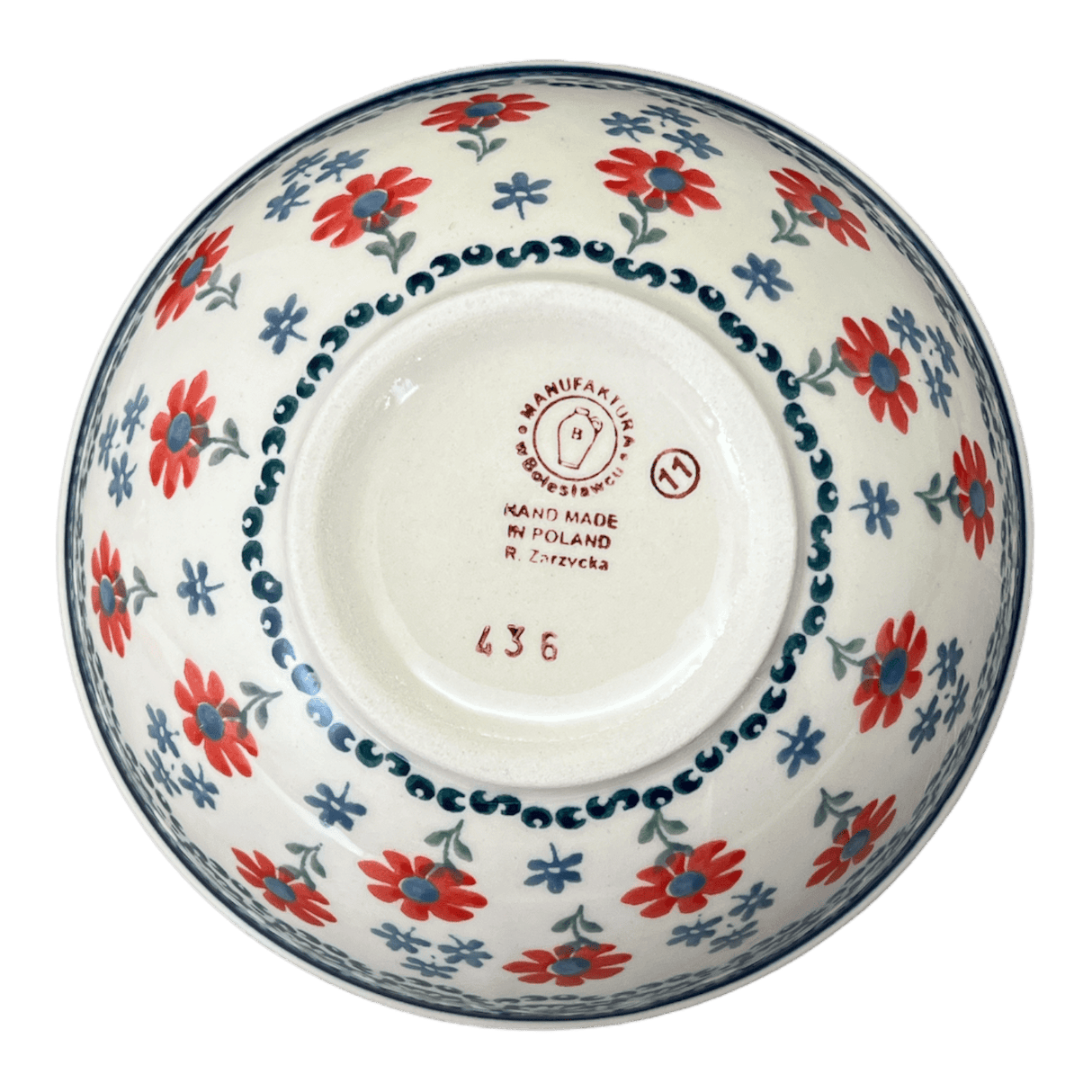 Bowl, Round, 6.75" in "Summer Blossoms" by Manufaktura | M090T-P232