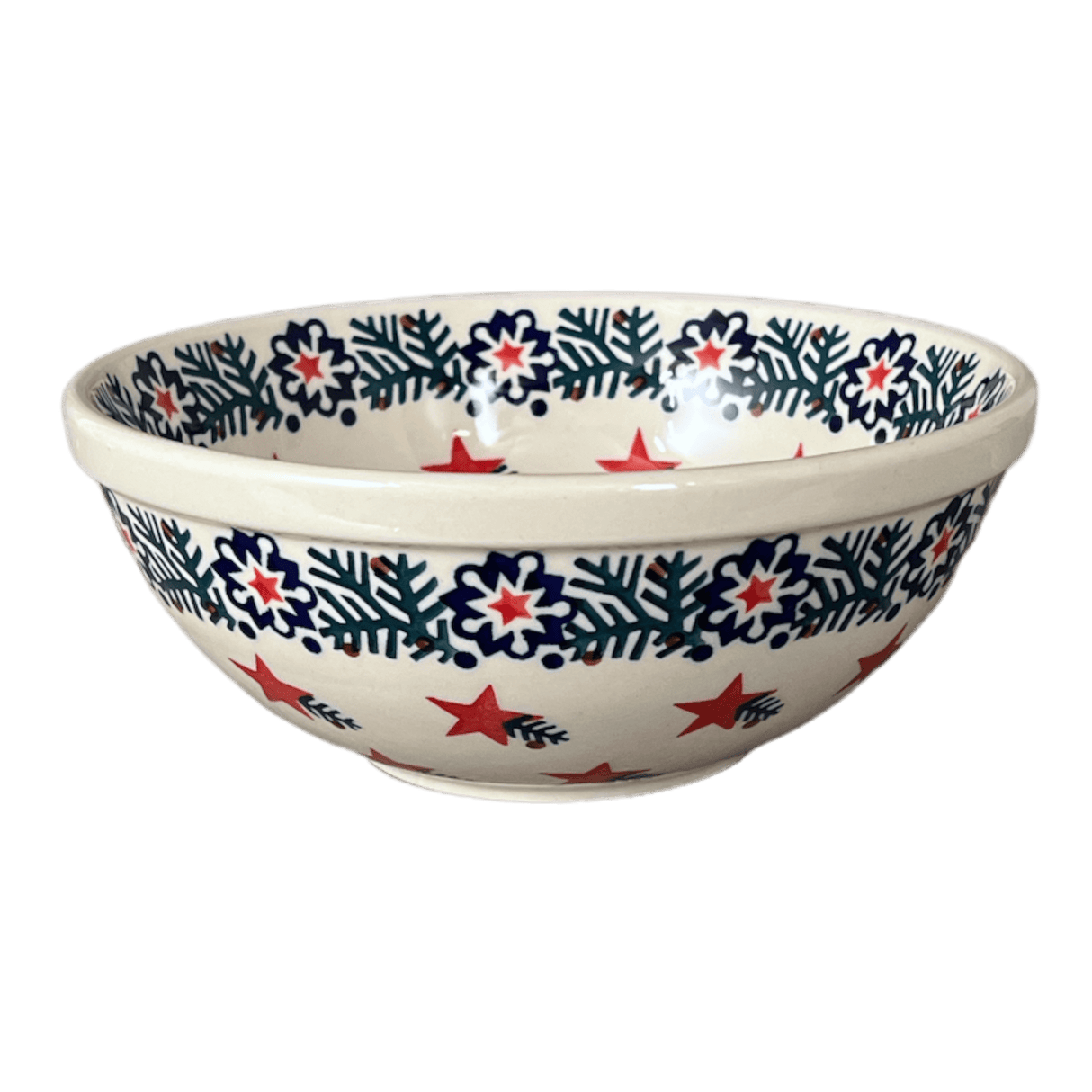 Bowl, Round, 6.75" in "Evergreen Stars" by Manufaktura | M090T-PZGG