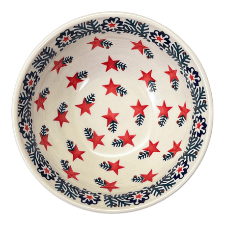 Bowl, Round, 6.75" in "Evergreen Stars" by Manufaktura | M090T-PZGG